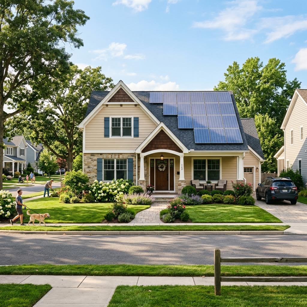 Sunny suburban home